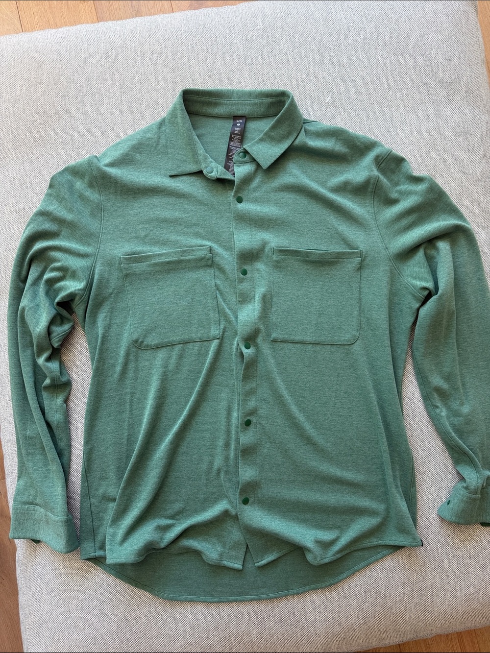 Lululemon Green Button-Up Long Sleeve Shirt - XL